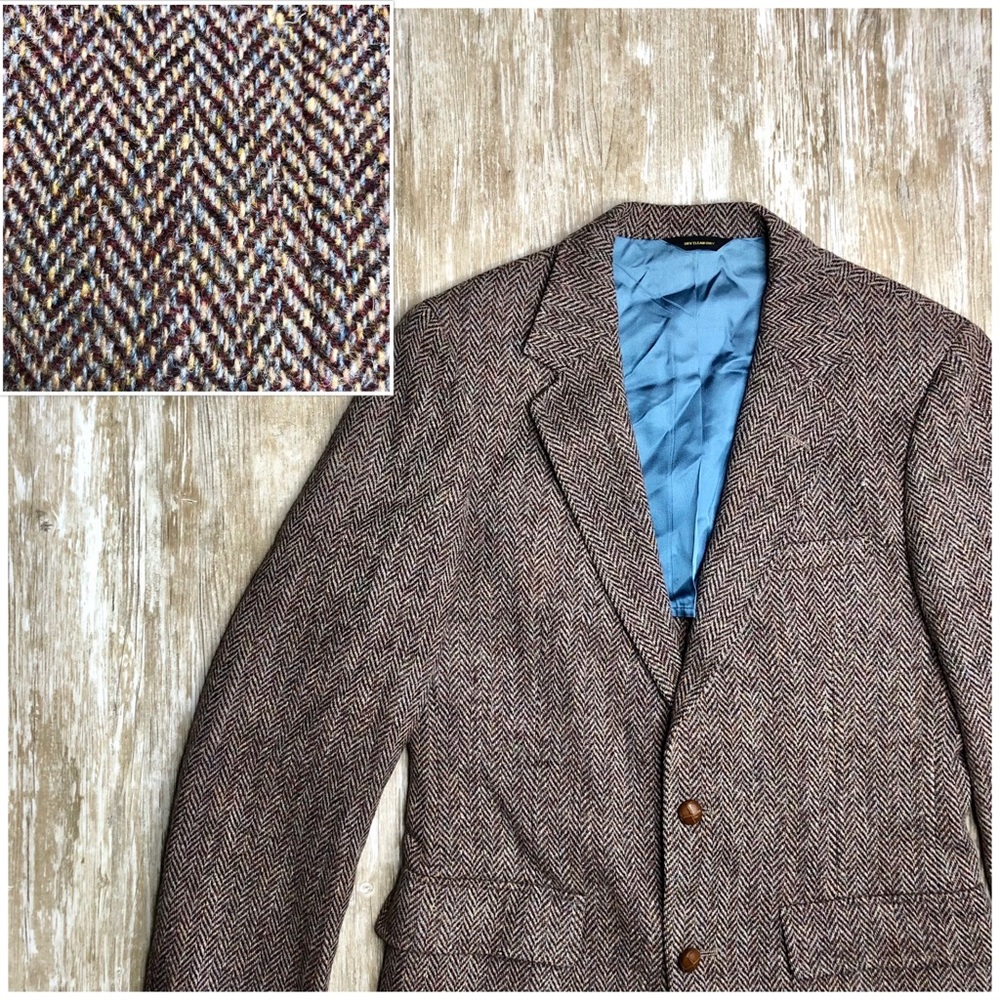 {Harris Tweed x Asher} Multicolor Tweed Blazer (36R Chart But Fits Like 38)